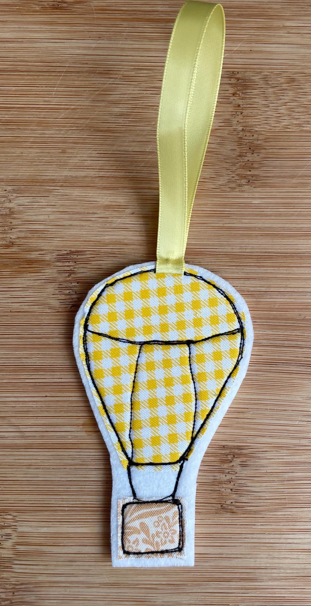 Yellow Hanging Hot Air Balloon Charm
