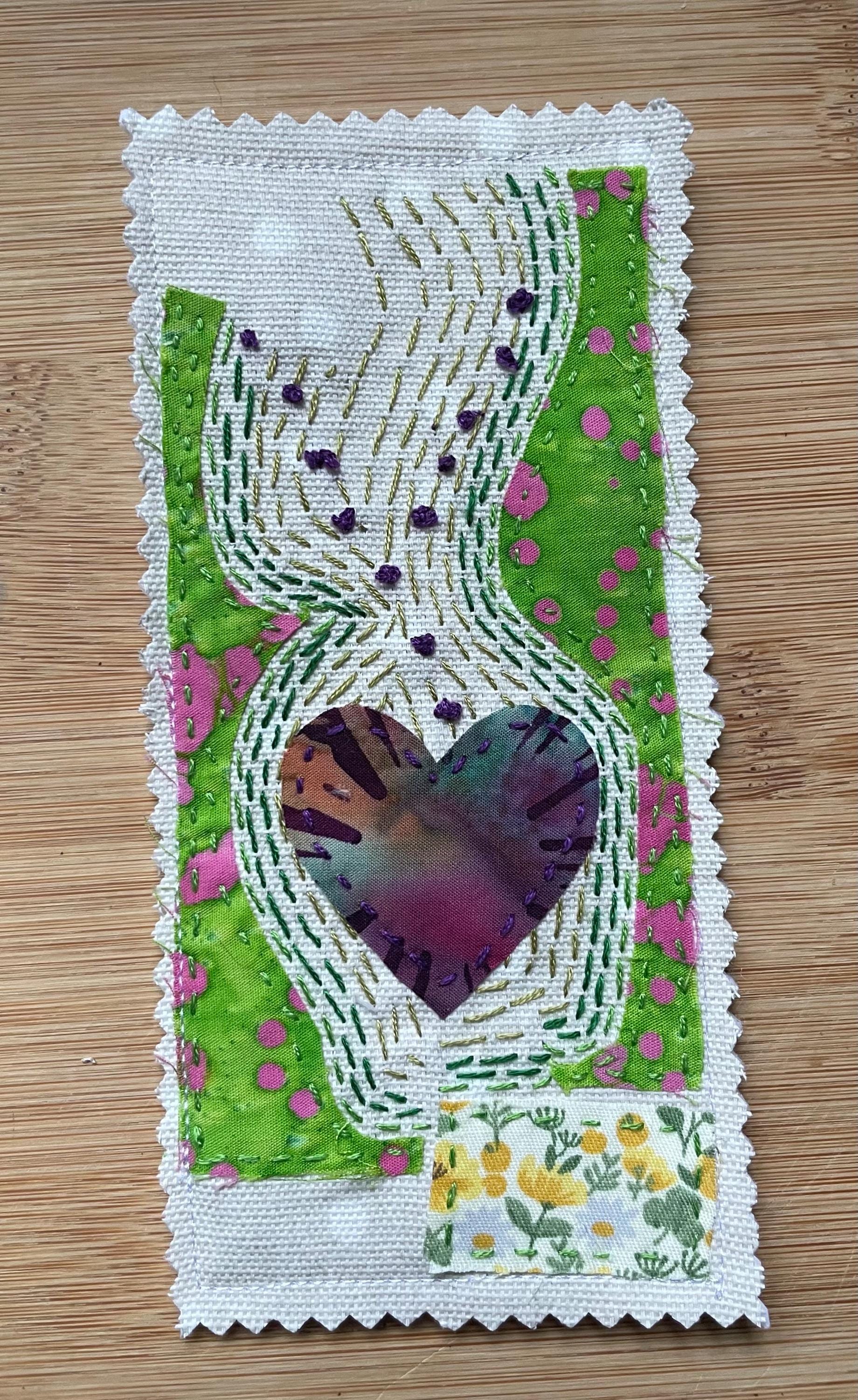 Slow Stitch Book Mark