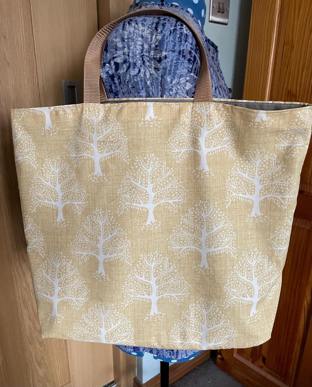 Yellow Chintz Shopping Bag