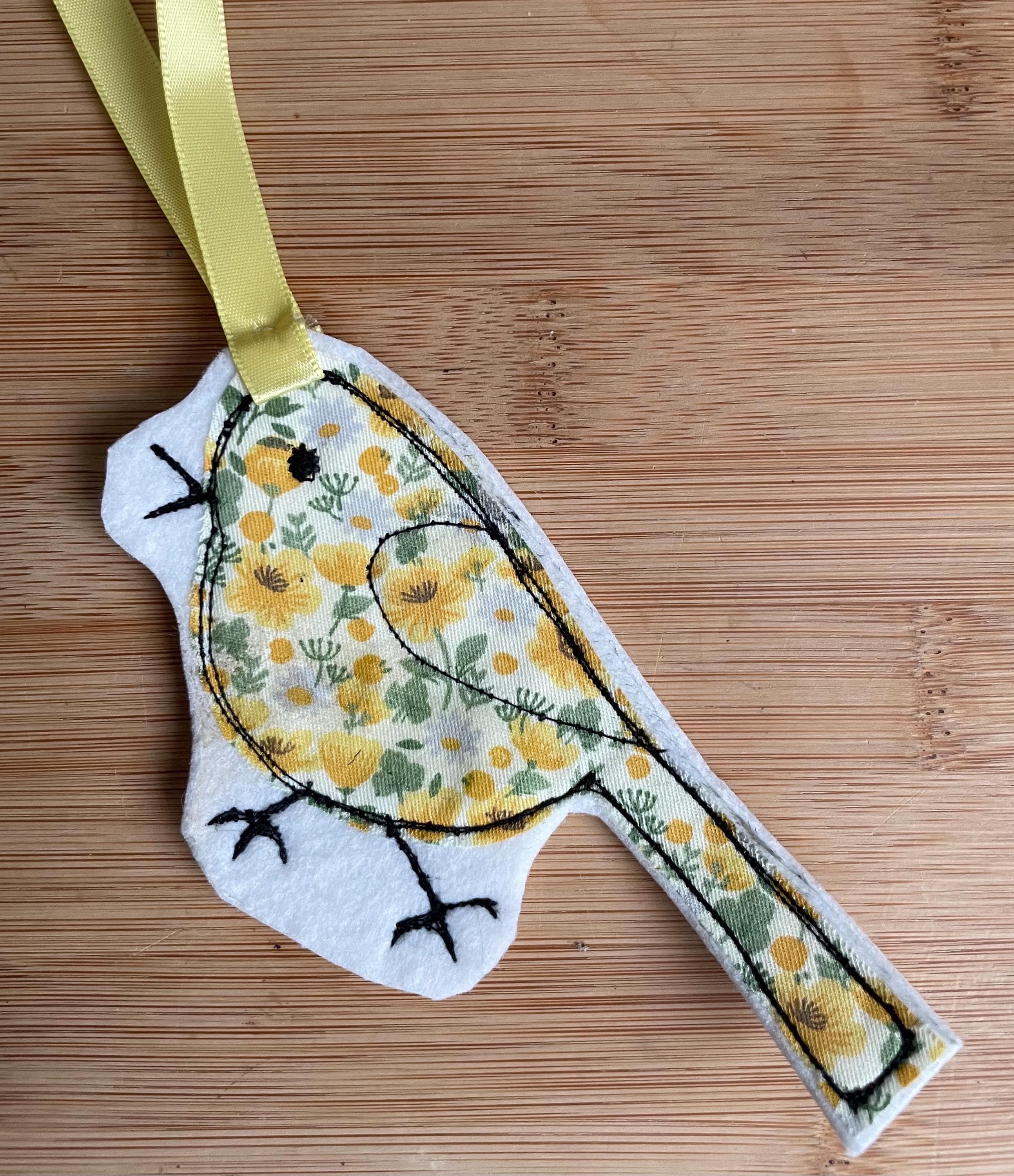 Yellow Hanging Bird Charms
