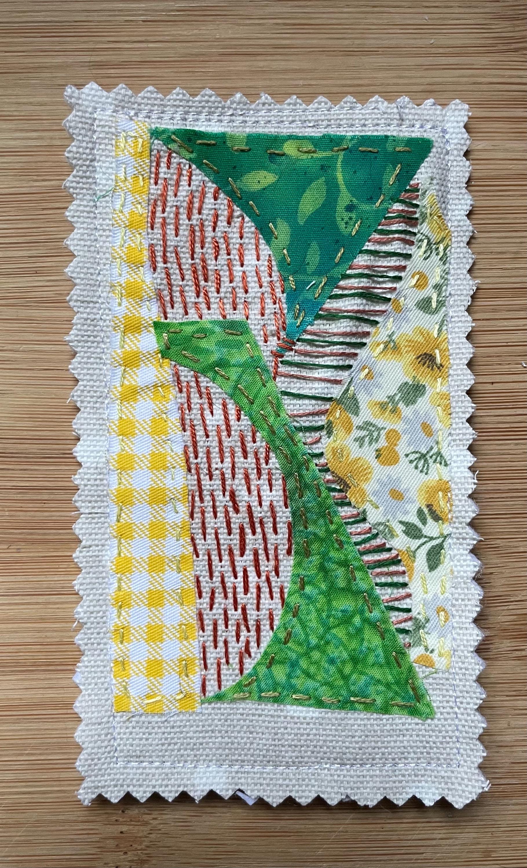Slow Stitch Book Mark