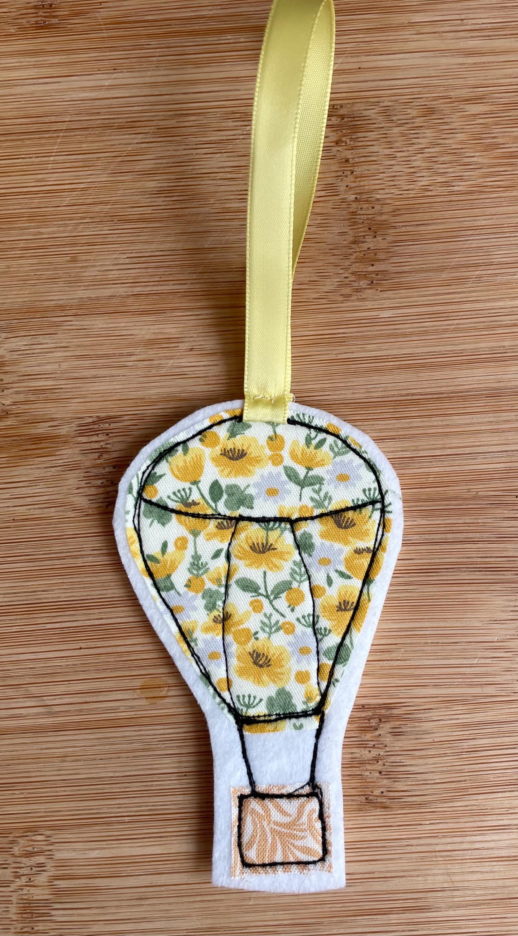 Yellow Hanging Hot Air Balloon Charm