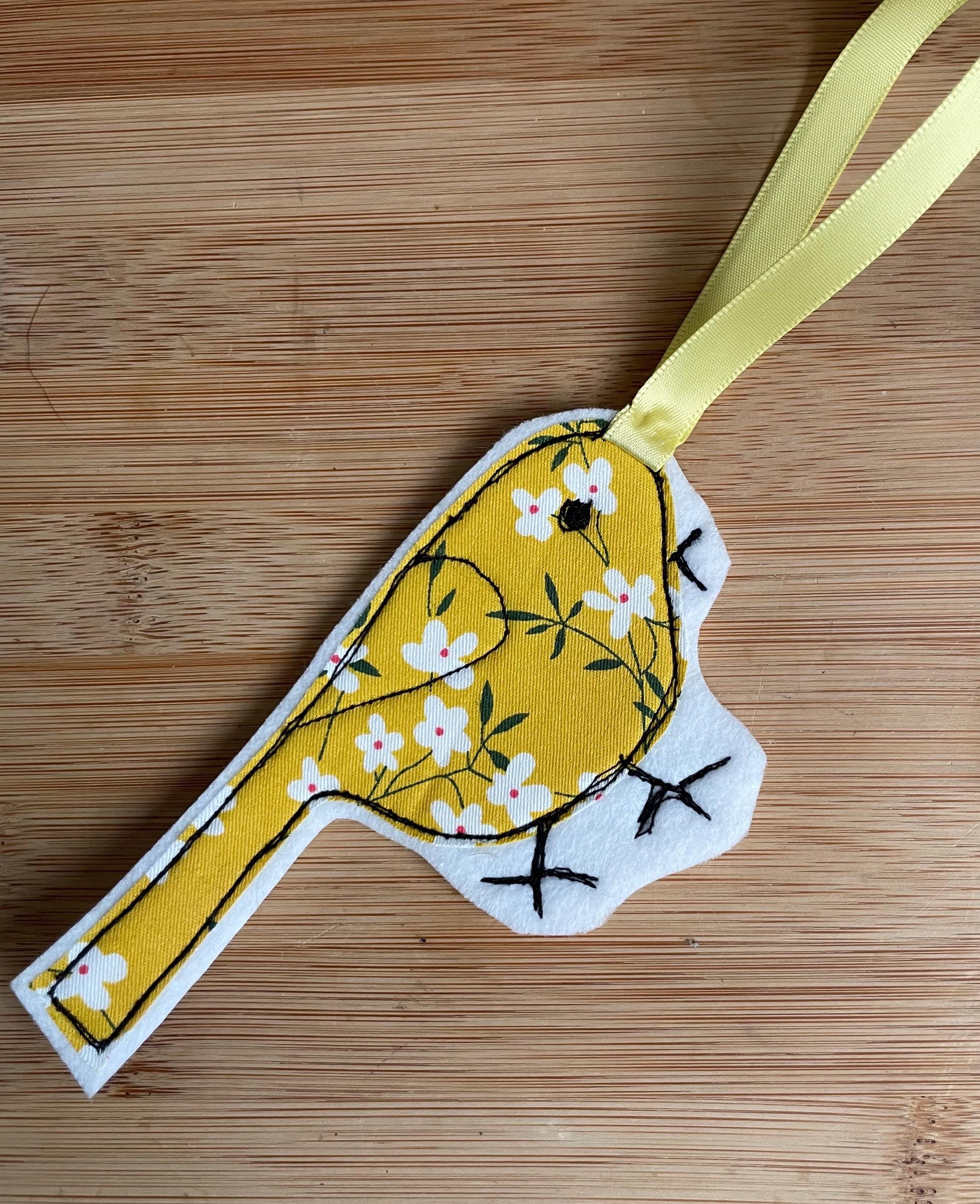 Yellow Hanging Bird Charms