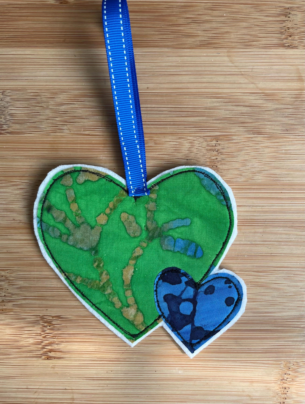 Mother & Child Double Heart Hanging Charm