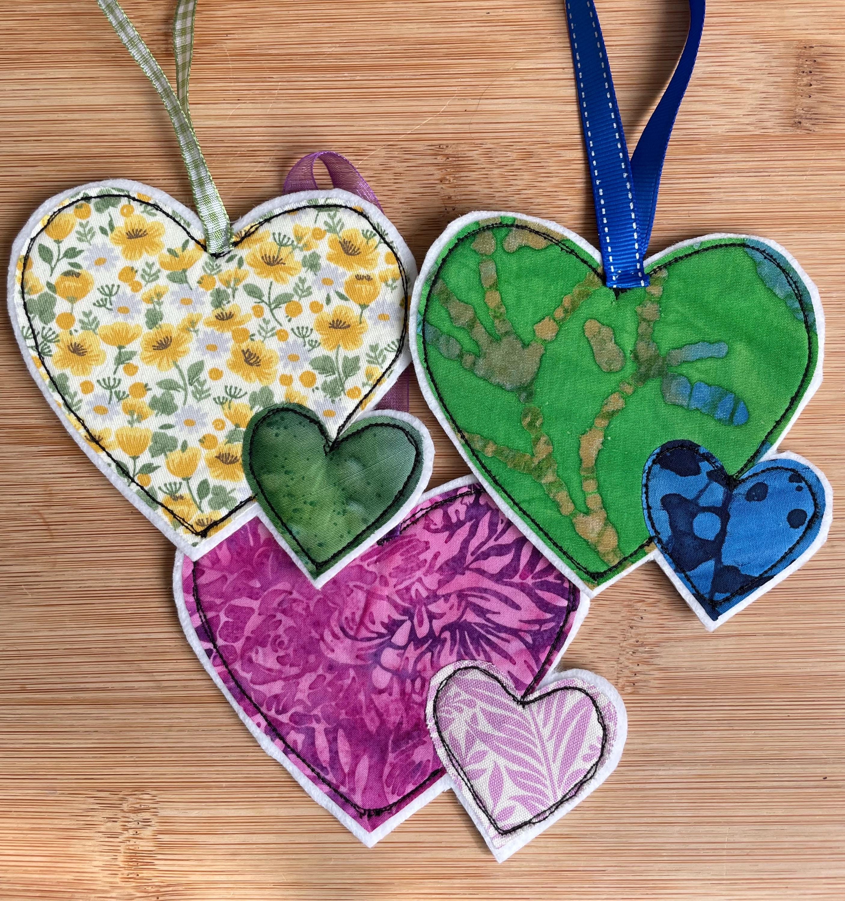 Mother & Child Double Heart Hanging Charm