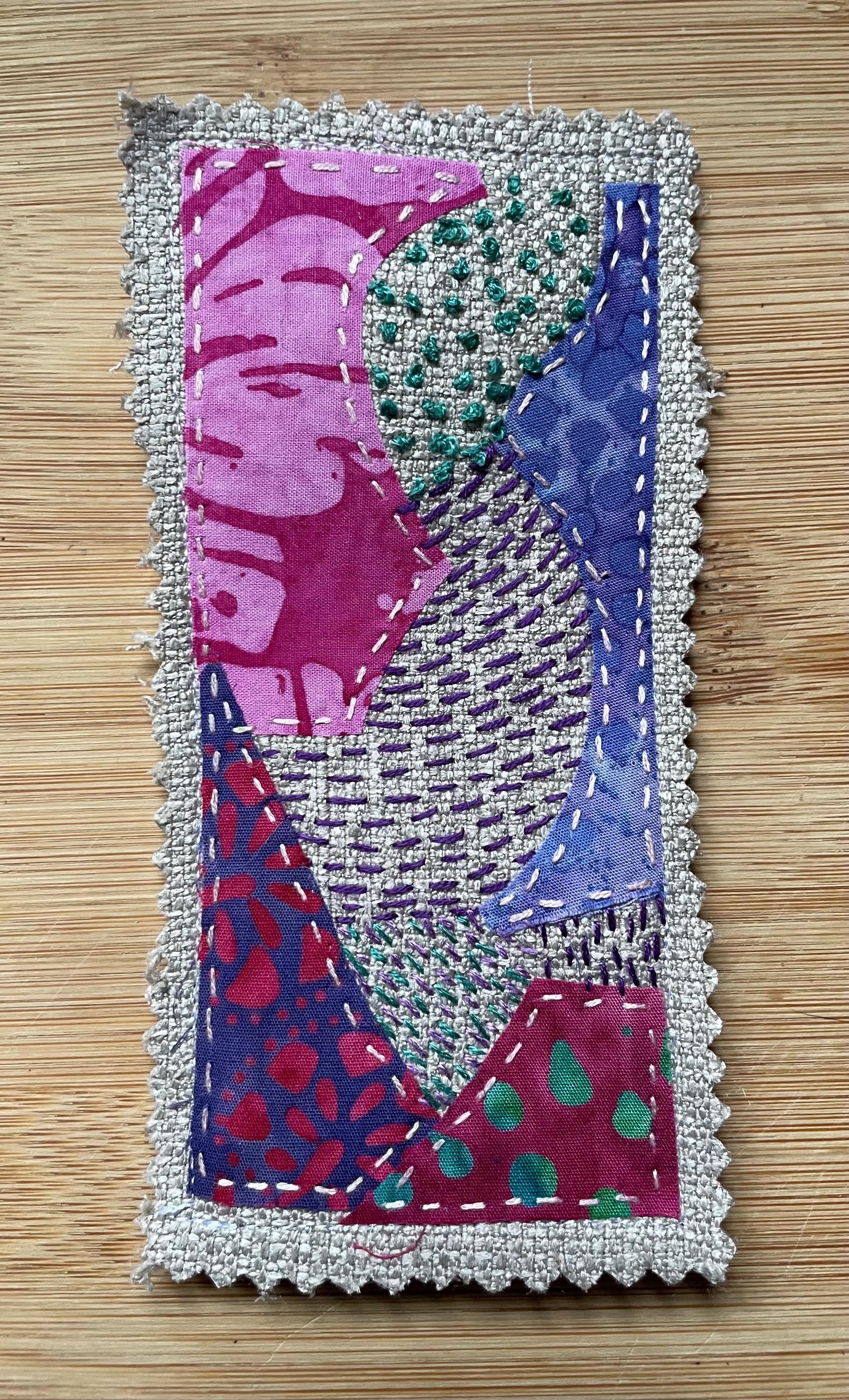 Slow Stitch Book Mark