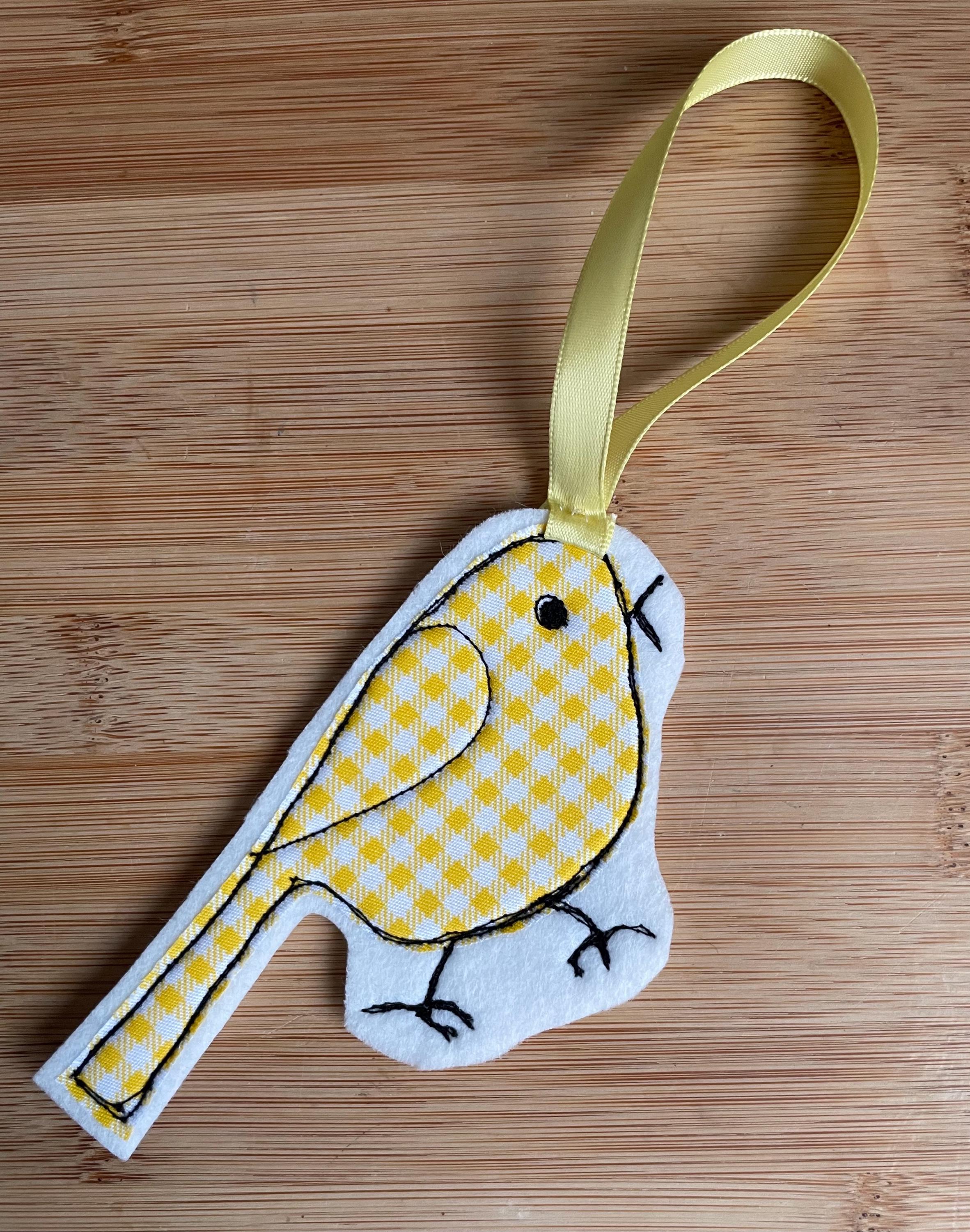 Yellow Hanging Bird Charms
