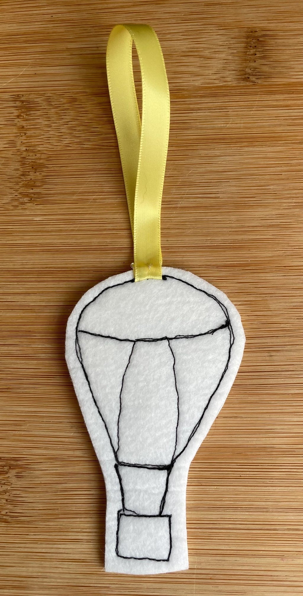 Yellow Hanging Hot Air Balloon Charm