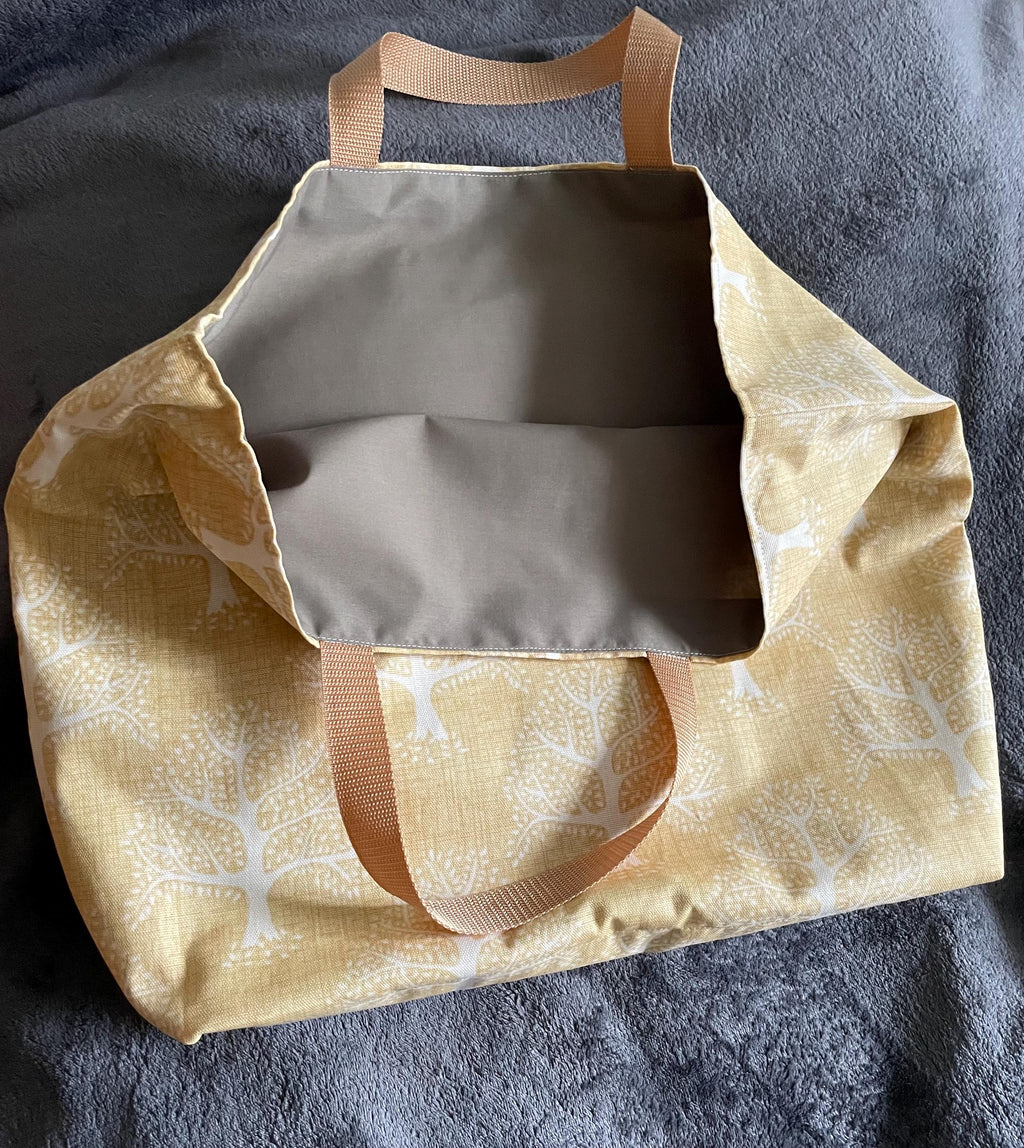 Yellow Chintz Shopping Bag