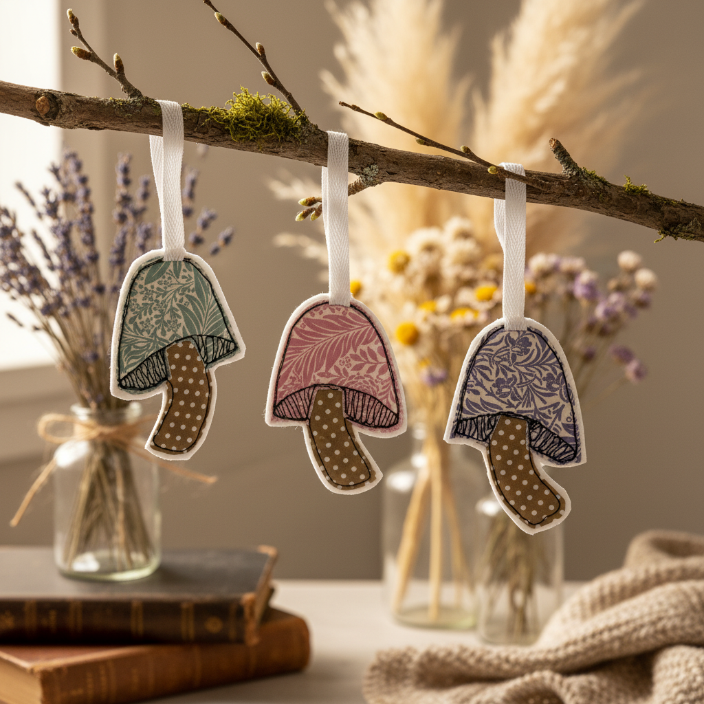 Pastel Hanging Mushrooms