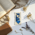 Slow Stitch Blue and Yellow Book Mark