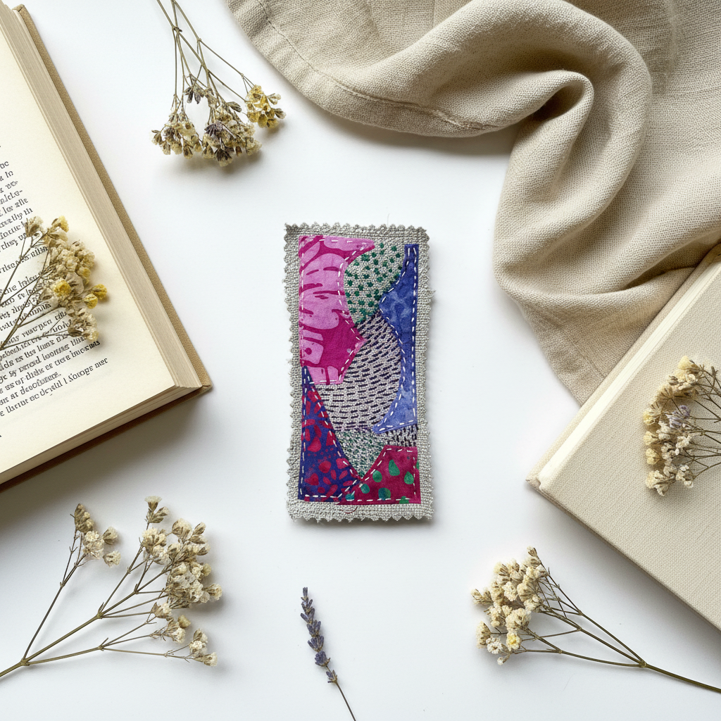 Slow Stitch Book Mark 2