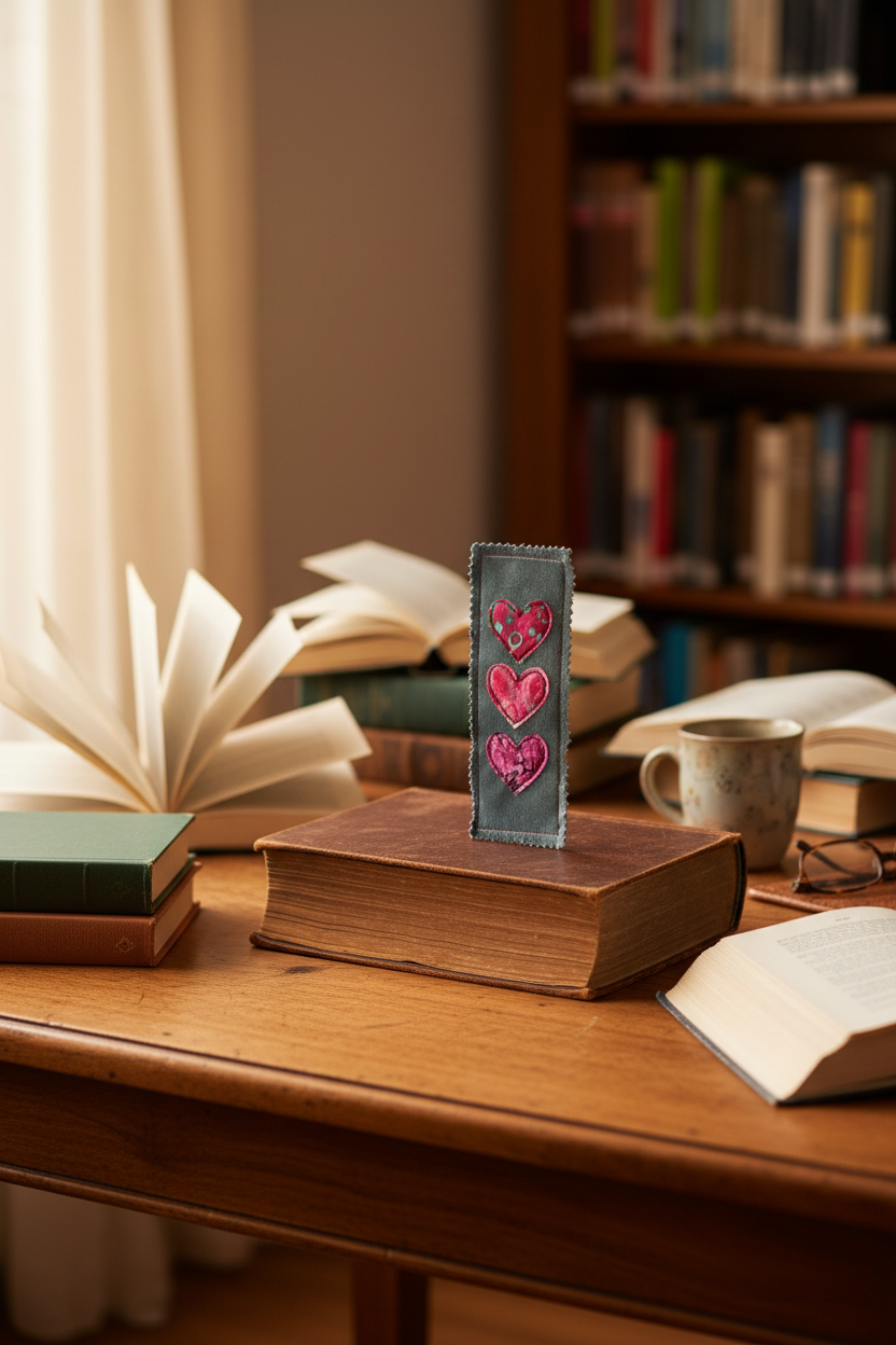 Velvet Bookmark in Library Setting