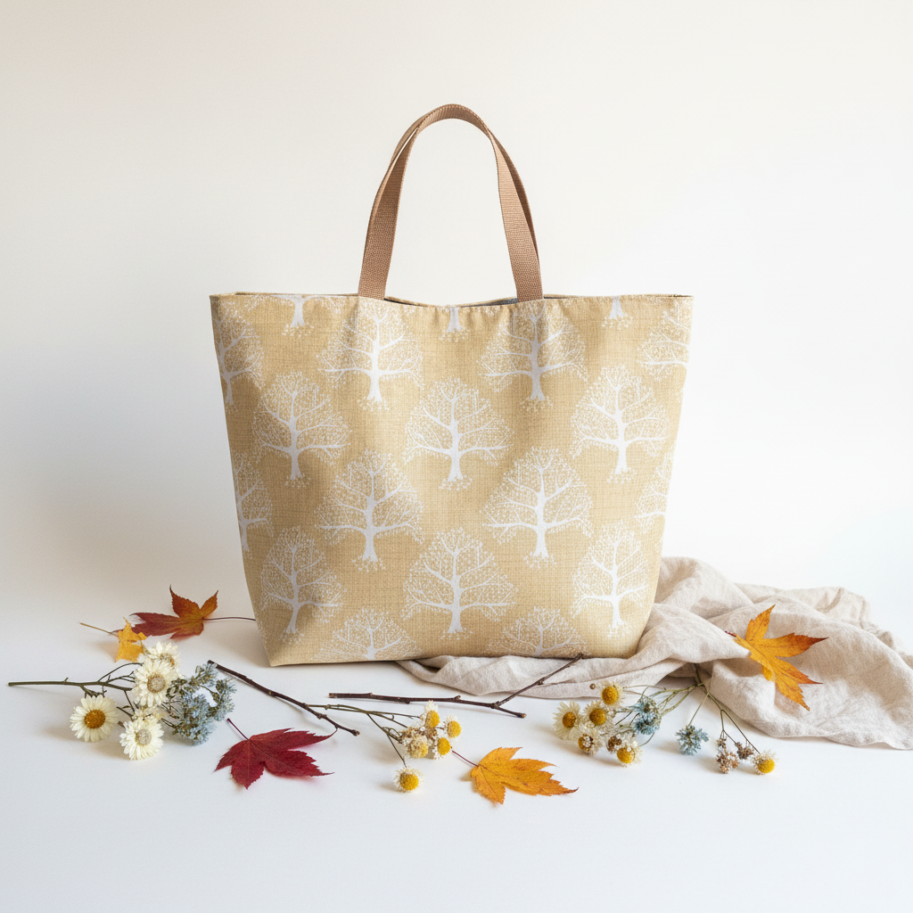 Yellow Chintz Shopping Bag